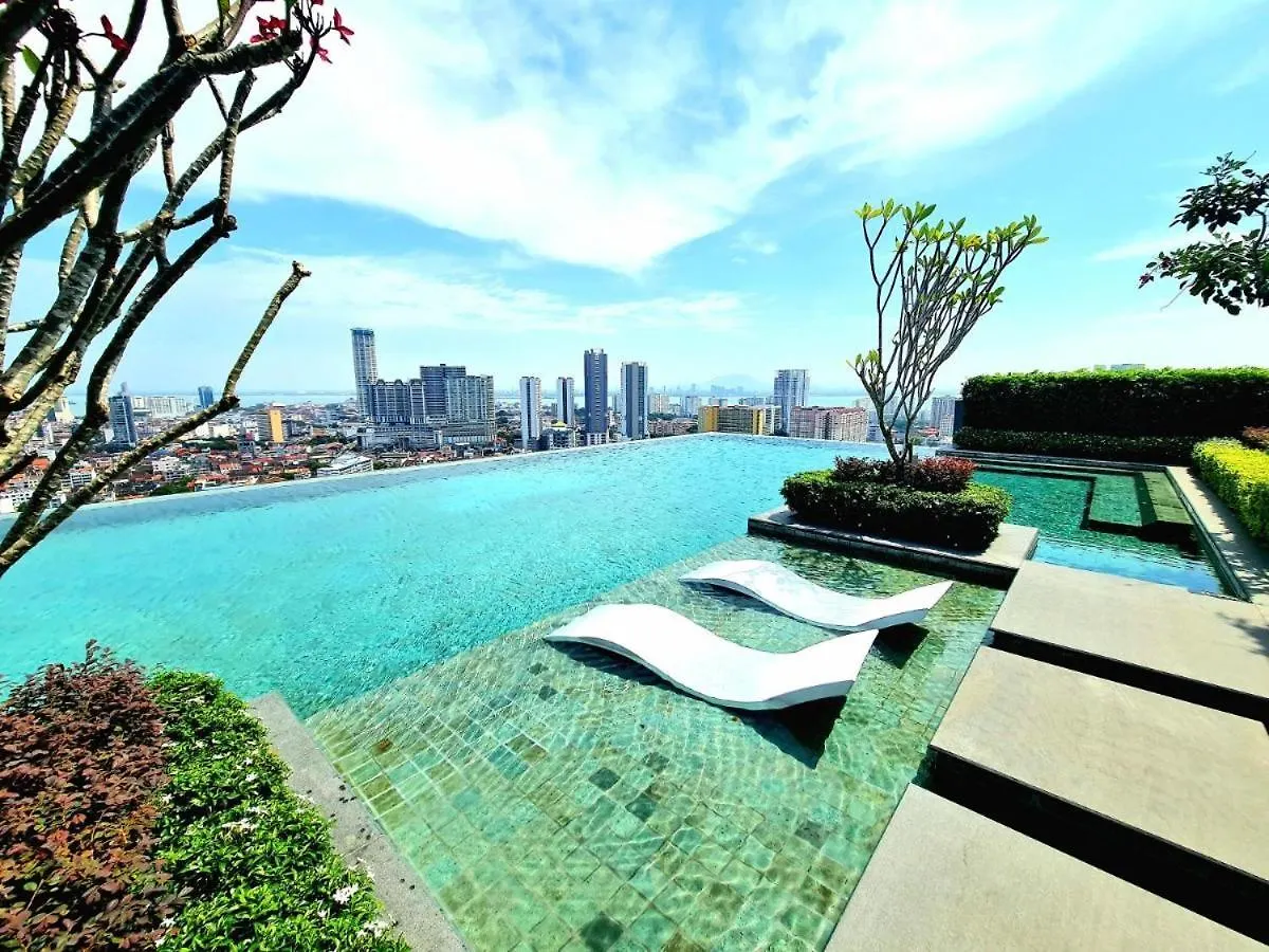 Rooftop - Sky Pool - 2Br Premium Homestay - Georgetown 城市 6 Pax 0*, George Town Malezya